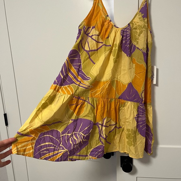 NWT | Electric & Rose Sofia Floral Cotton Minidress Ochre | Size S - Picture 4 of 9